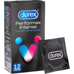 Durex Προφυλακτικά Με Κουκκίδες, Ραβδώσεις και Επιβραδυντικό Τζελ Performax Intense 12 τεμάχια