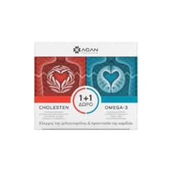 Agan Cholesten 30 Vegicaps + Omega 3 30 Soft Gels